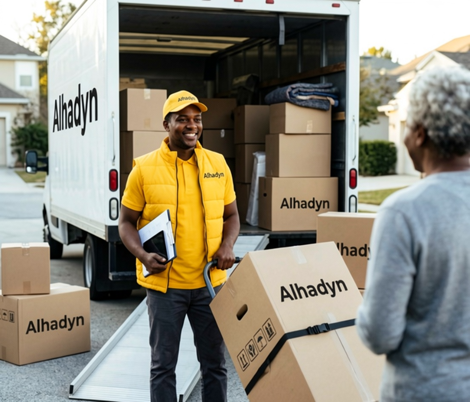 Déménagement Alhadyn — camion et équipe à Abidjan